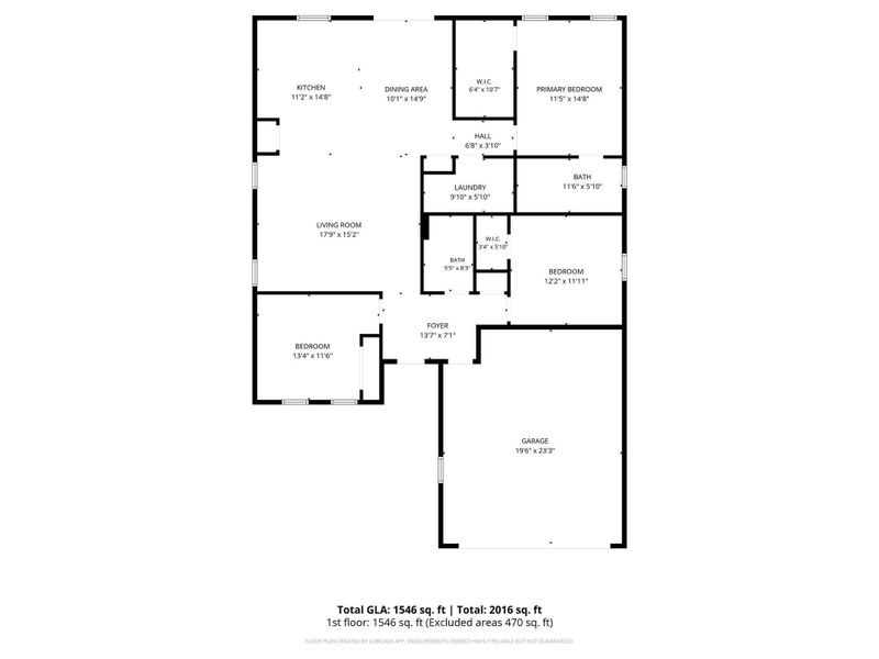 2D floor plan layout of this home in Basildon, Lancaster, SC (Image 5).