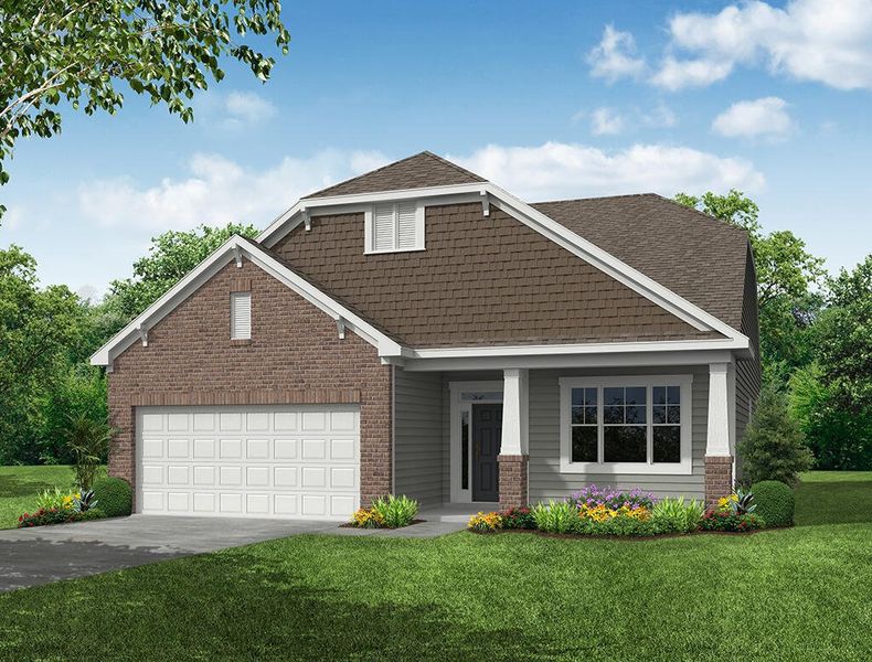 Representative exterior photo of a completed home built from the Grayson by Eastwood Homes in Secrest Meadows, Monroe, NC (Image 5).