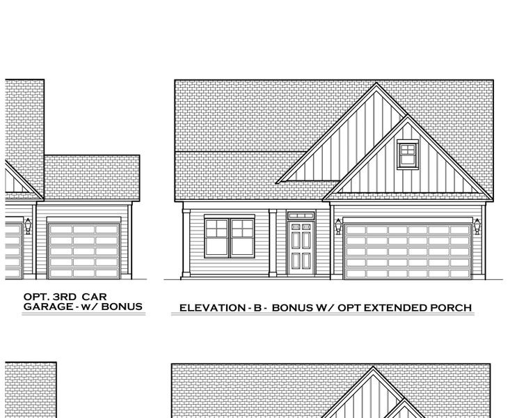 Elevation B - Extended Porch Elevation B - Extended Porch