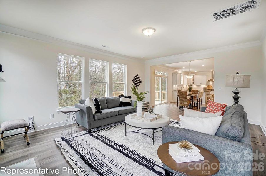 Furnished interior view inside a new home in Enclave at Riverdale, Huntersville (Image 9).