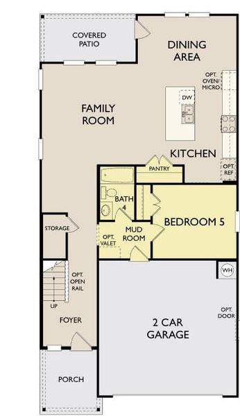 2D floor plan layout of this home in The Homestead at Lariat, Liberty Hill, TX (Image 5).