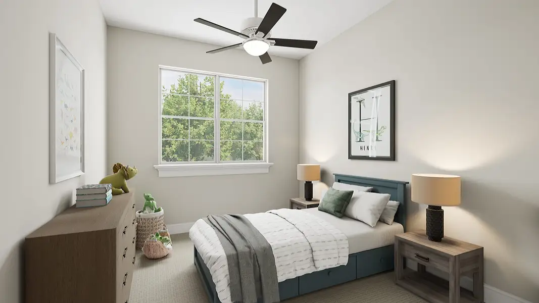 Representative furnished interior of a home built from the Ellington by Grenadier Homes in The Townhomes at Swan Lake Estates, Dallas (Image 14).