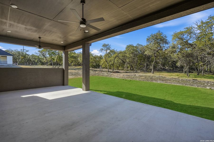 Exterior details and patio area of a home in Heimer Estates at Garden Ridge, San Antonio (Image 4).