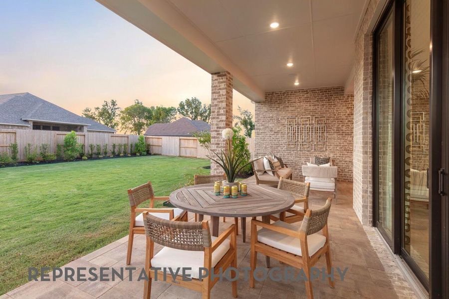 Exterior details and patio area of a home in Parkside On The River, Georgetown (Image 3).