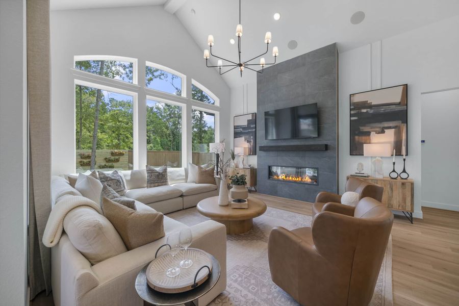 Furnished interior view inside a new home in The Highlands, Porter (Image 31).