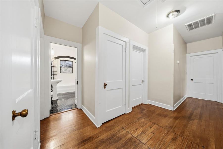 Hallway with cedar closet!