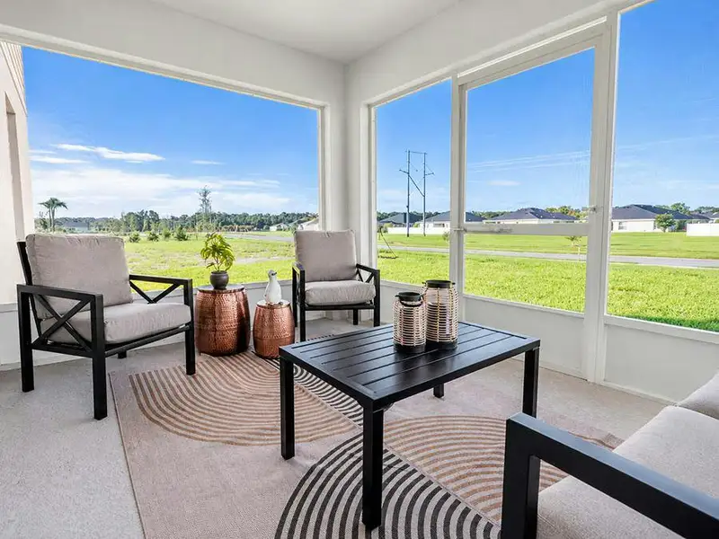 Your interior opens to a patio, or optional screened lanai - Wayfair III by Highland Homes