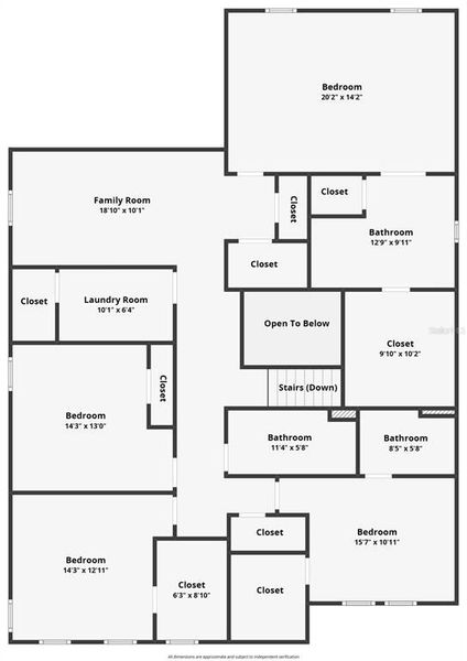 2D floor plan layout of this home in Sunbrooke, St. Cloud, FL (Image 6).
