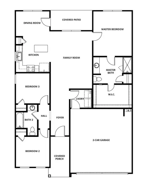 2D floor plan layout of this home in Trails at Cochran Ranch, Waller, TX (Image 3). 2D floor plan layout of this home in Trails at Cochran Ranch, Waller, TX (Image 3).