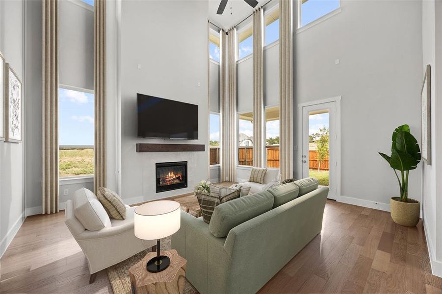 Furnished interior view inside a new home in The Heights at Uptown Celina, Celina (Image 12). Furnished interior view inside a new home in The Heights at Uptown Celina, Celina (Image 12).