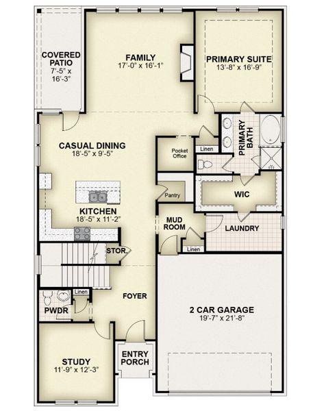 2D floor plan layout of this home in Creekside, Royse City, TX (Image 4). 2D floor plan layout of this home in Creekside, Royse City, TX (Image 4).