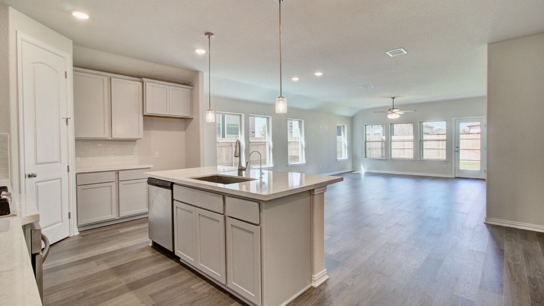 Furnished interior view inside a new home in Sunflower Ridge, New Braunfels (Image 14). Furnished interior view inside a new home in Sunflower Ridge, New Braunfels (Image 14).