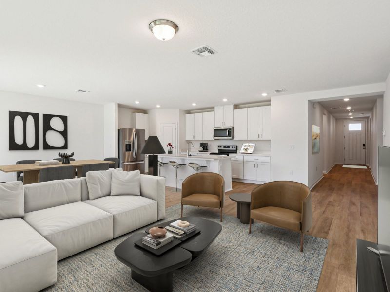 Furnished interior view inside a new home in Meritage Homes at Terra Lago - Classic Series, Indiantown (Image 9).