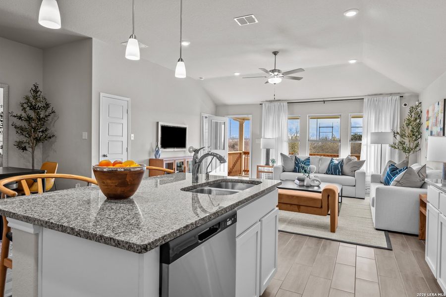 Furnished interior view inside a new home in Hunters Ranch, San Antonio (Image 8).