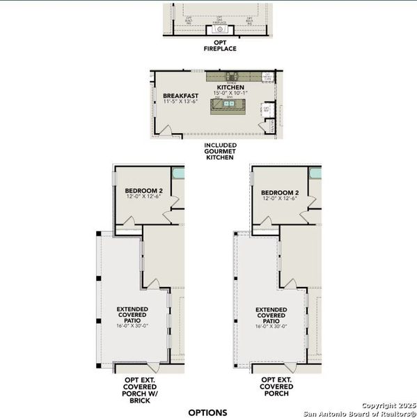 2D floor plan layout of this home in Potranco Oaks, Castroville, TX (Image 3).
