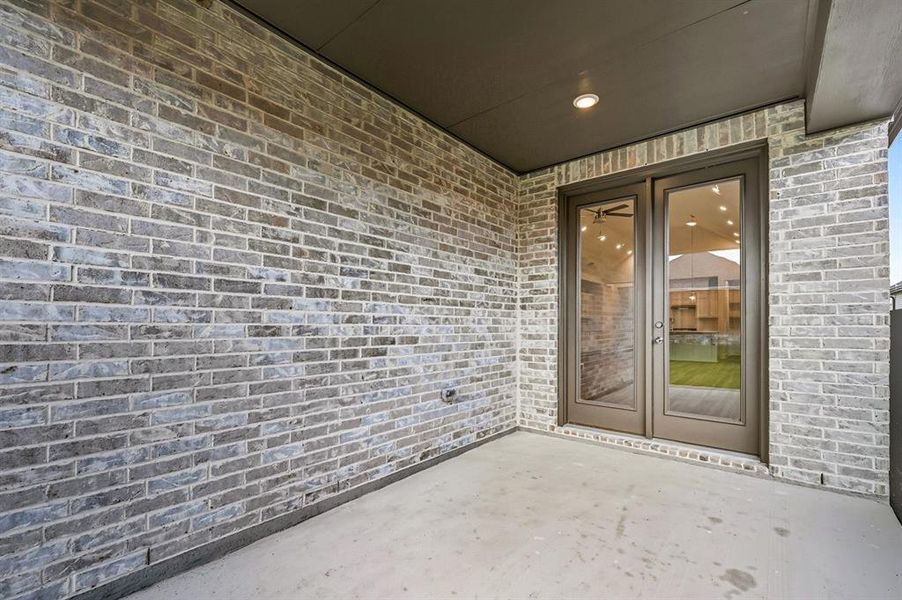 Exterior details and patio area of a home in Waterscape: 50ft. lots, Royse City (Image 15). Exterior details and patio area of a home in Waterscape: 50ft. lots, Royse City (Image 15).