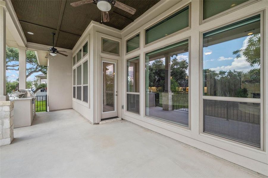 Expansive Covered Back Patio