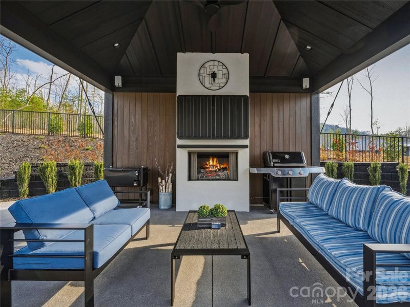 Exterior details and patio area of a home in , Asheville (Image 4).