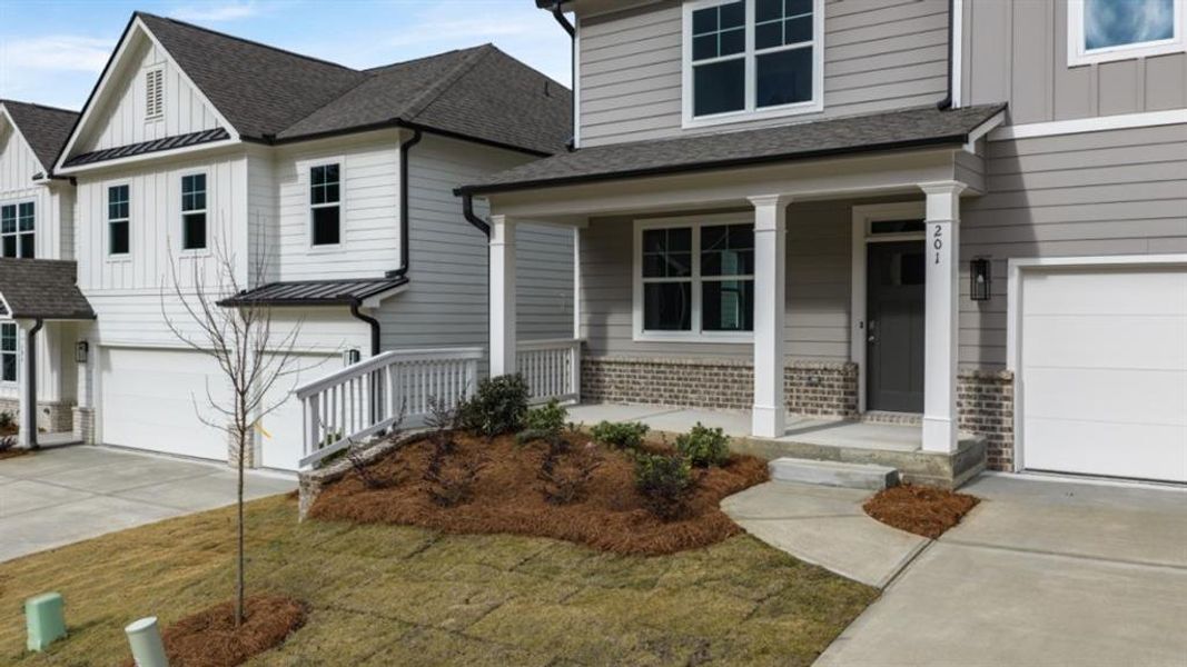 Exterior details and patio area of a home in Hamptons at Riverwood South, Dallas (Image 3).