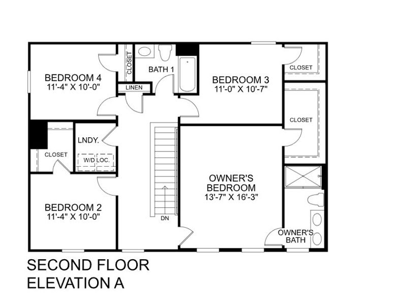 2D floor plan layout for the Cedar by Ryan Homes in Ellison, Spartanburg, SC (Image 3). 2D floor plan layout for the Cedar by Ryan Homes in Ellison, Spartanburg, SC (Image 3).