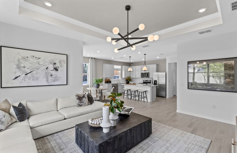 Representative furnished interior of a home built from the Heston by Pulte Homes in Canopy Preserve, Deland (Image 8).