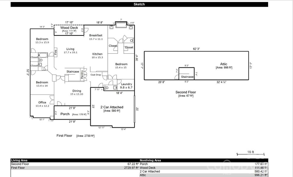 2D floor plan layout of this home in Lancaster Hwy, Waxhaw, NC (Image 5).