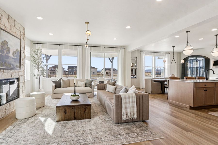 Furnished interior view inside a new home in Trailside, Timnath (Image 15).
