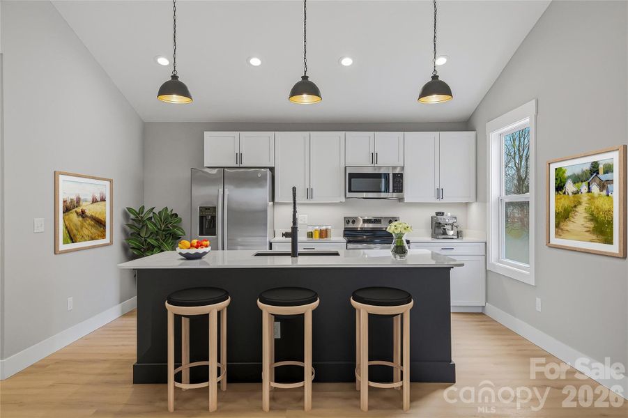 Furnished interior view inside a new home in , Asheville (Image 36).