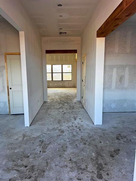 Front entry, Flex space on the left and dining room on right