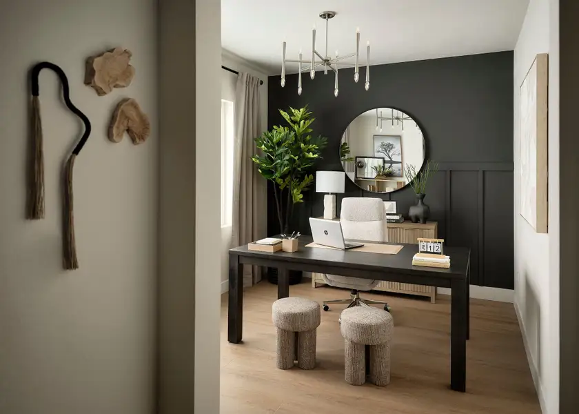 Furnished interior view inside a new home in Painted Prairie, Aurora (Image 9). Furnished interior view inside a new home in Painted Prairie, Aurora (Image 9).