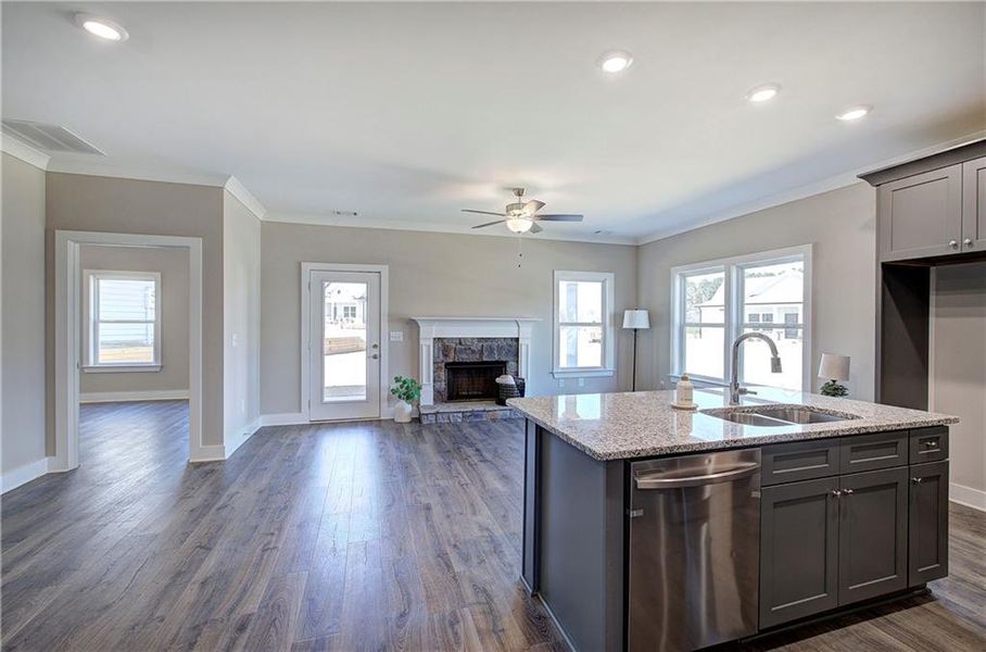 Furnished interior view inside a new home in , Cartersville (Image 4).