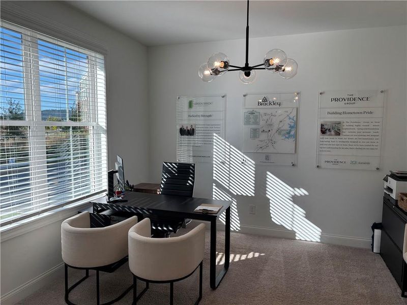 Furnished interior view inside a new home in Brackley Townhomes, Cumming (Image 56). Furnished interior view inside a new home in Brackley Townhomes, Cumming (Image 56).