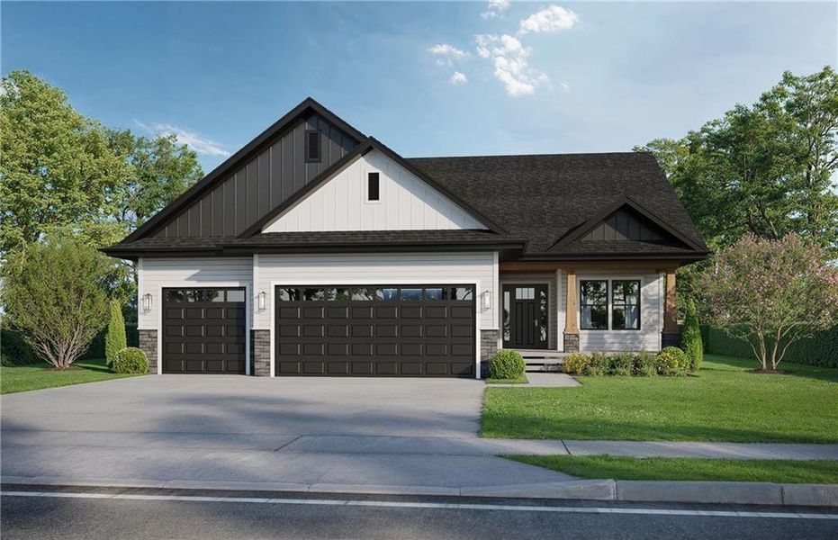 Front exterior of a new home in , Waleska, GA, highlighting curb appeal (Image 5).