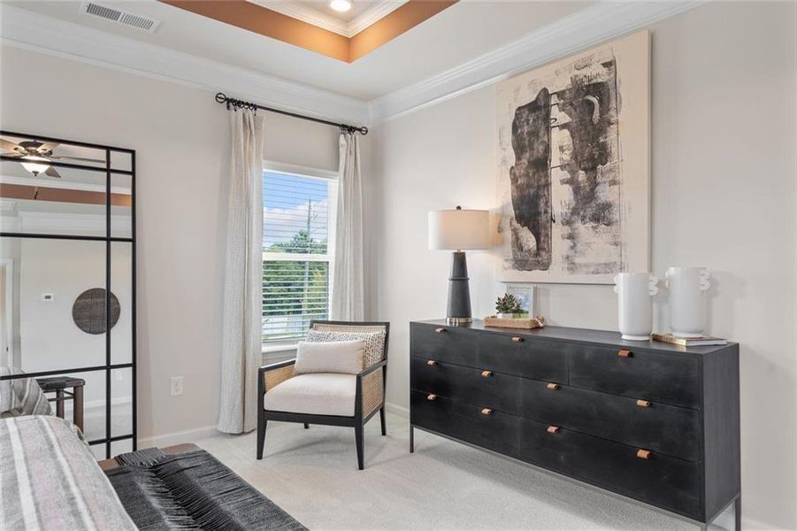 Furnished interior view inside a new home in Trinity Station, Auburn (Image 25).