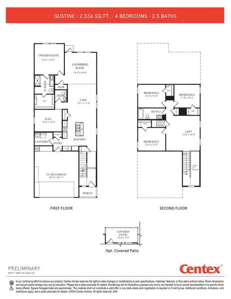 2D floor plan layout of this home in Decker Farms, Magnolia, TX (Image 3).
