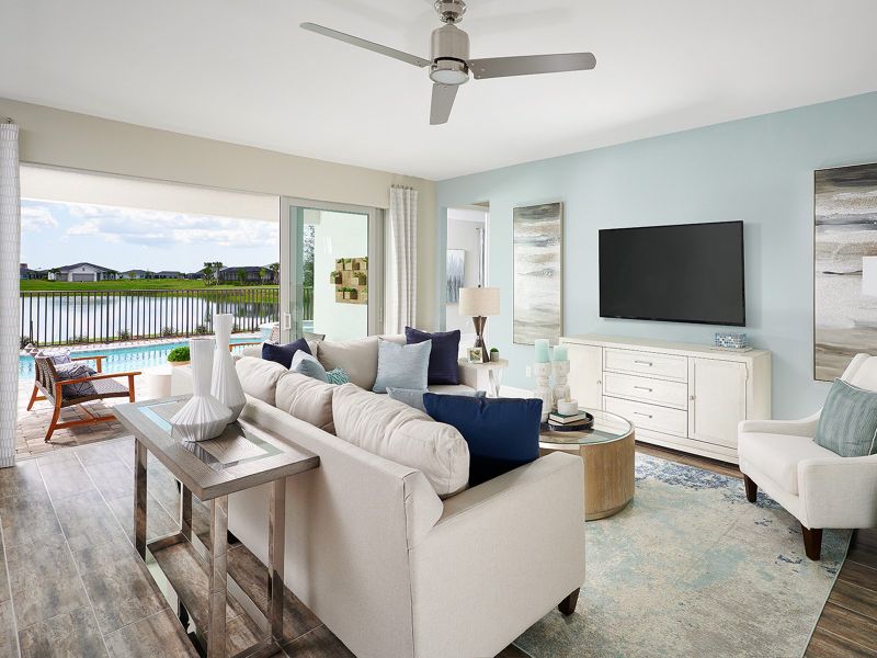 Furnished interior view inside a new home in Crescent Lakes - Signature Series, Punta Gorda (Image 18).