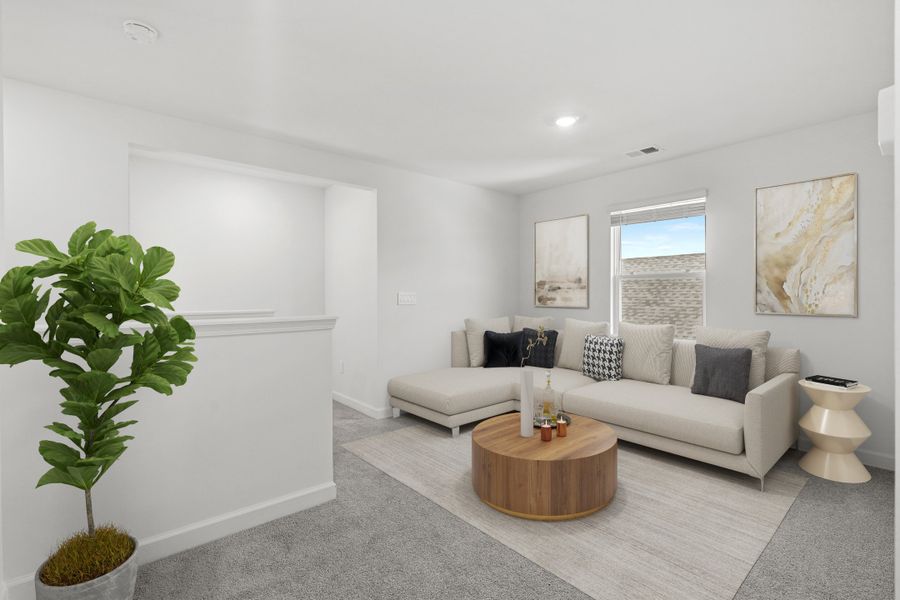 Furnished interior view inside a new home in Waterside - Boardwalk Series, Longs (Image 5).