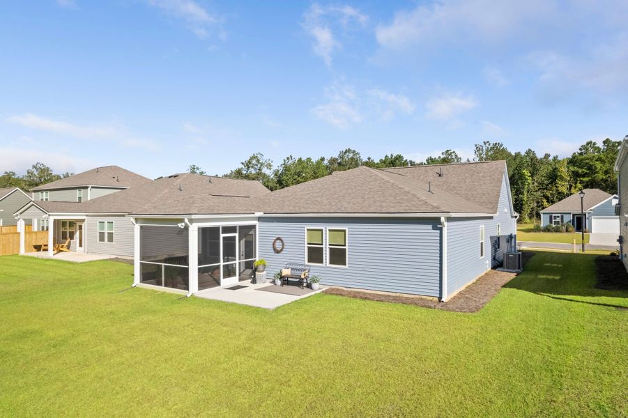 Exterior details and patio area of a home in Cedar Glen Preserve, Huger (Image 3).