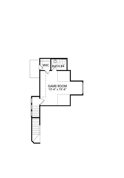 2D floor plan layout of this home in Country Lakes, Denton, TX (Image 4).