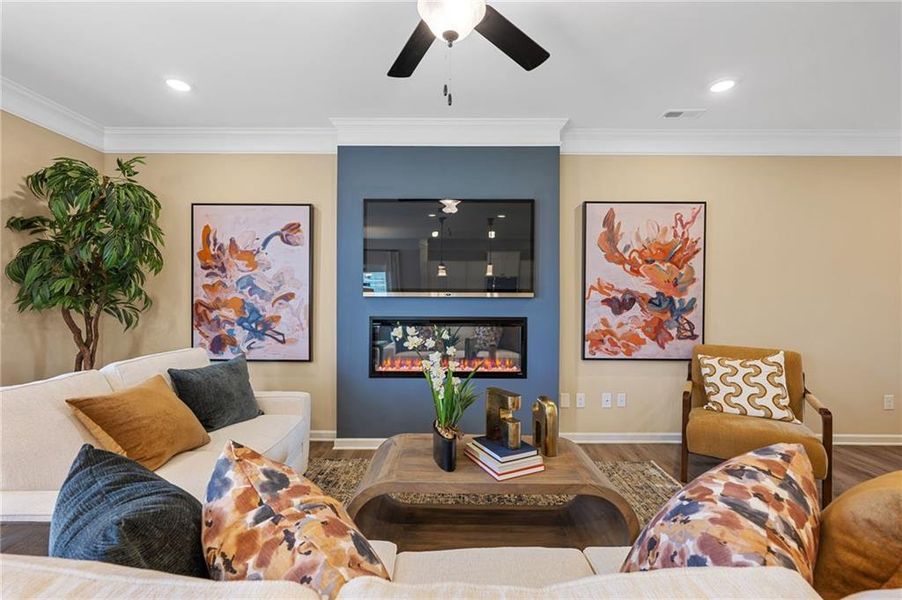 Furnished interior view inside a new home in Townes At The Stiles, Cartersville (Image 7). Furnished interior view inside a new home in Townes At The Stiles, Cartersville (Image 7).
