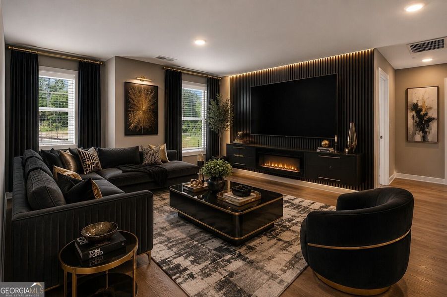 Furnished interior view inside a new home in The Fairways at Mirror Lake, Villa Rica (Image 29).