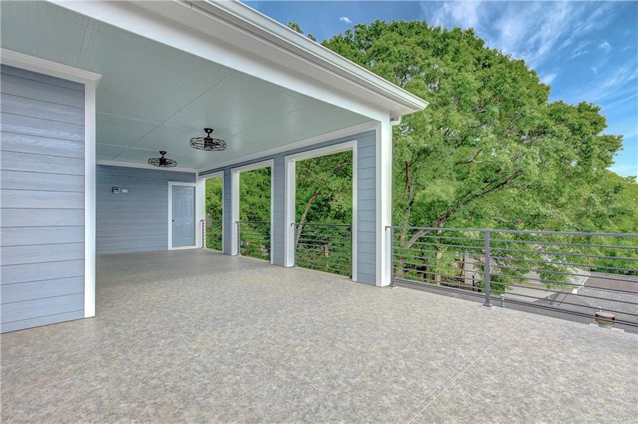 Exterior details and patio area of a home in , Atlanta (Image 29).