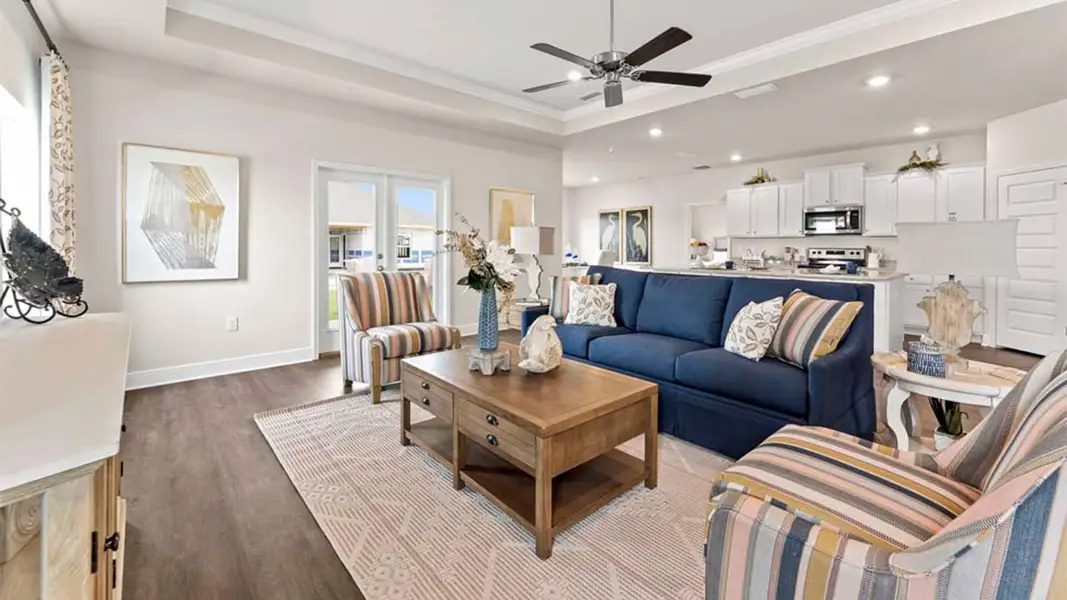 Representative furnished interior of a home built from the The Camden by D.R. Horton in Liberty, Panama City (Image 12).