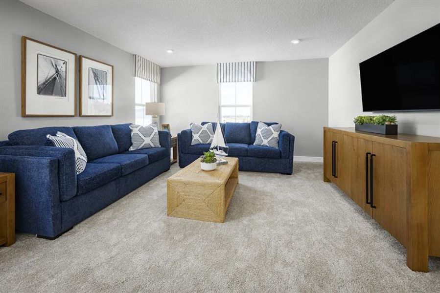 Representative furnished interior of a home built from the Laguna by Ryan Homes in Lake Nellie Crossing, Clermont (Image 12). Representative furnished interior of a home built from the Laguna by Ryan Homes in Lake Nellie Crossing, Clermont (Image 12).