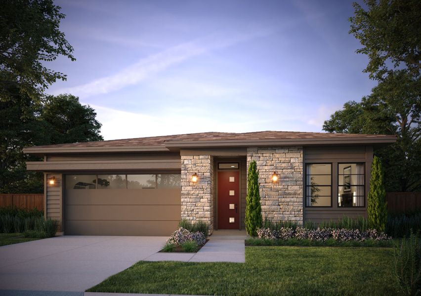 Representative exterior photo of a completed home built from the 1 by Trumark Homes in RainDance, Windsor, CO (Image 21).