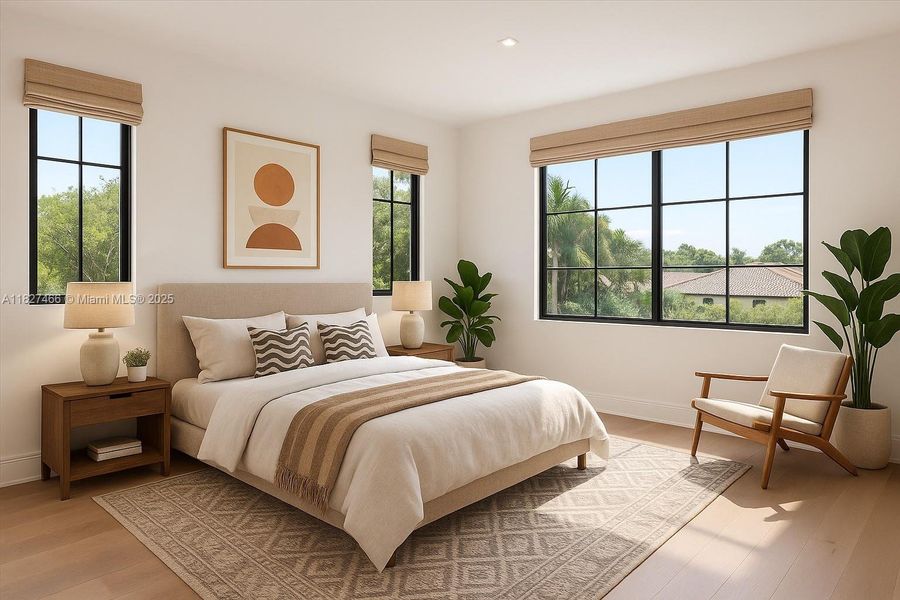 Furnished interior view inside a new home in , Miami (Image 15).