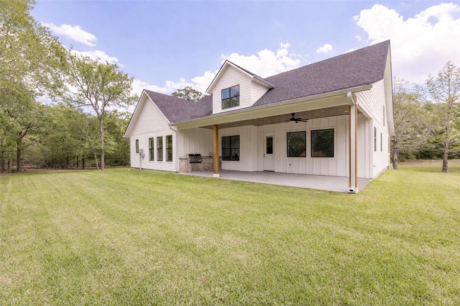 Exterior details and patio area of a home in , College Station (Image 28). Exterior details and patio area of a home in , College Station (Image 28).