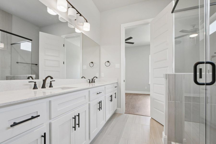 Furnished interior view inside a new home in Cross Creek, Cedar Park (Image 14).