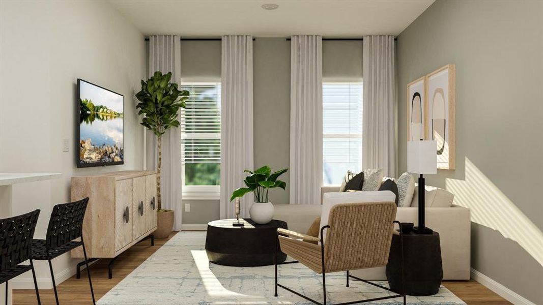 Furnished interior view inside a new home in Plum Creek North, Kyle (Image 7).