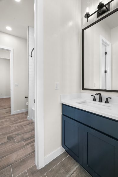 Representative furnished interior of a home built from the Scottsdale by LEH. Homes in Verdancia, El Paso (Image 58).